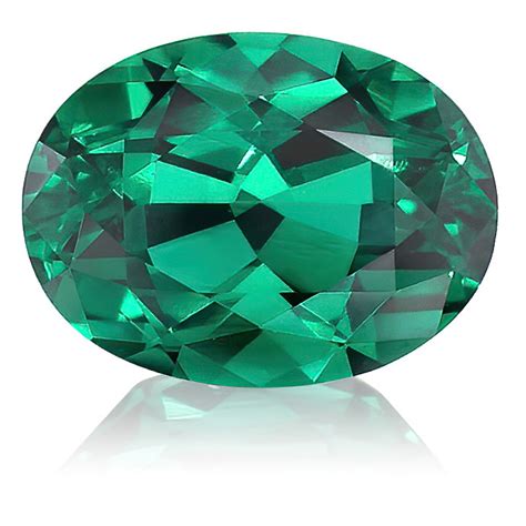 Oval Cut Lab Emerald .